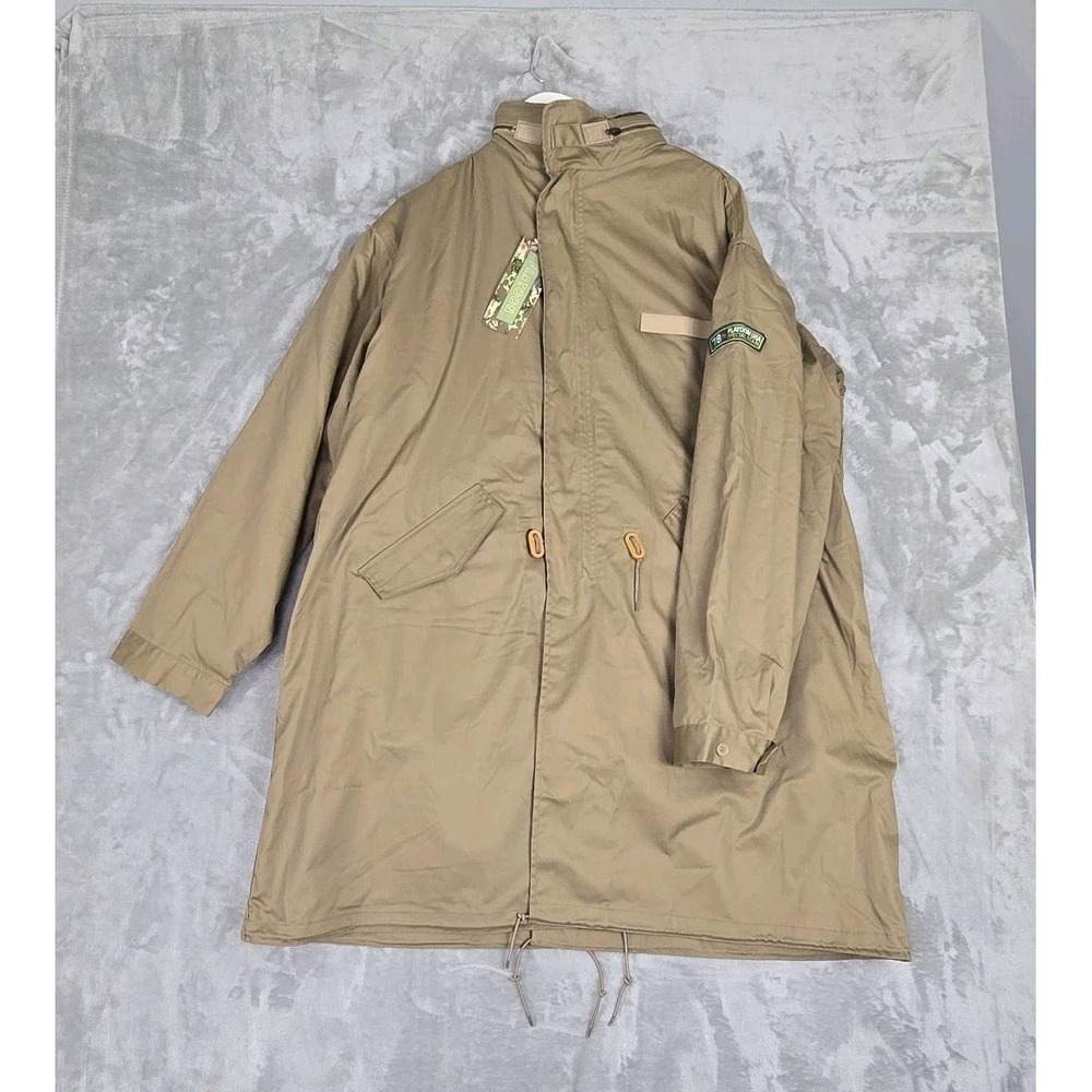 Platoon American Glory Field Military Coat Jacket Large‎ Khaki Camo Hooded